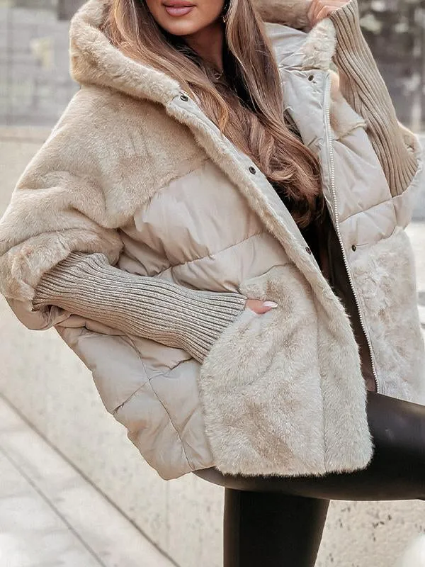 Chaqueta bomber con capucha para mujeres