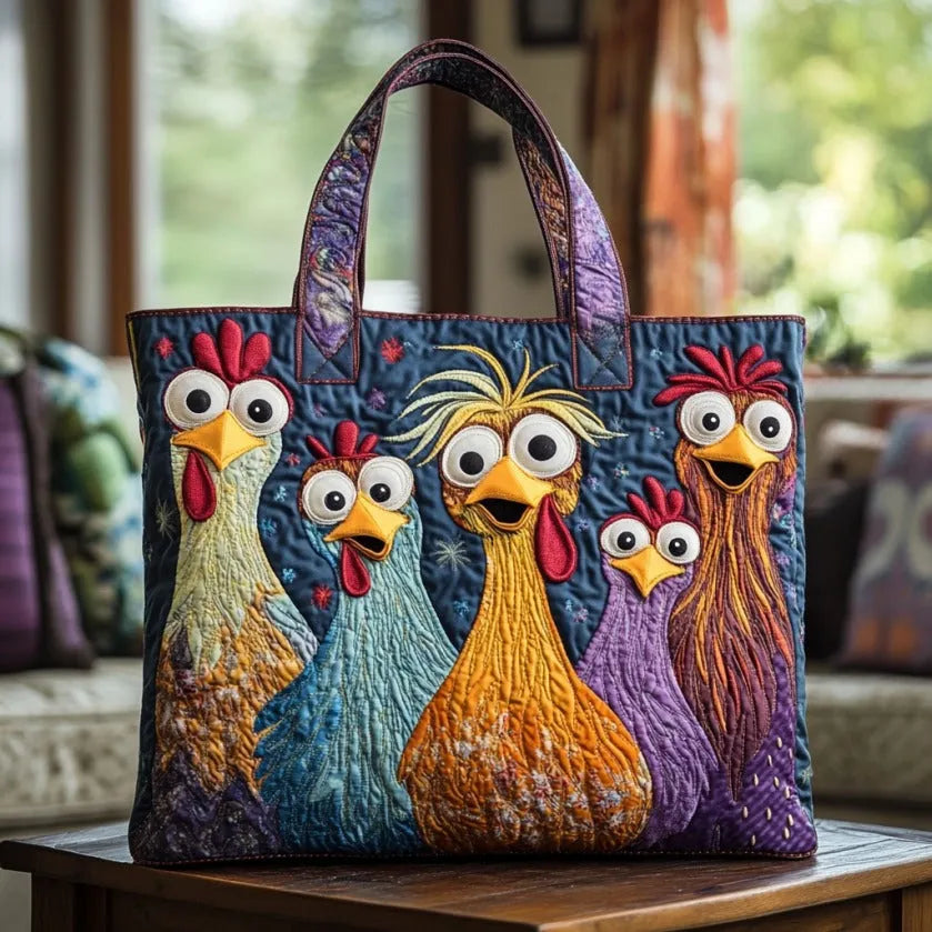 Bolso artesanal - Cinco Gallinas Coloridas