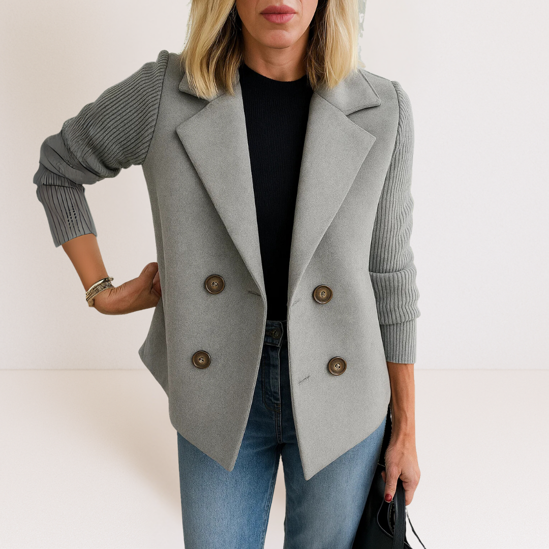 Martine™ | Chaqueta elegante con mangas de punto