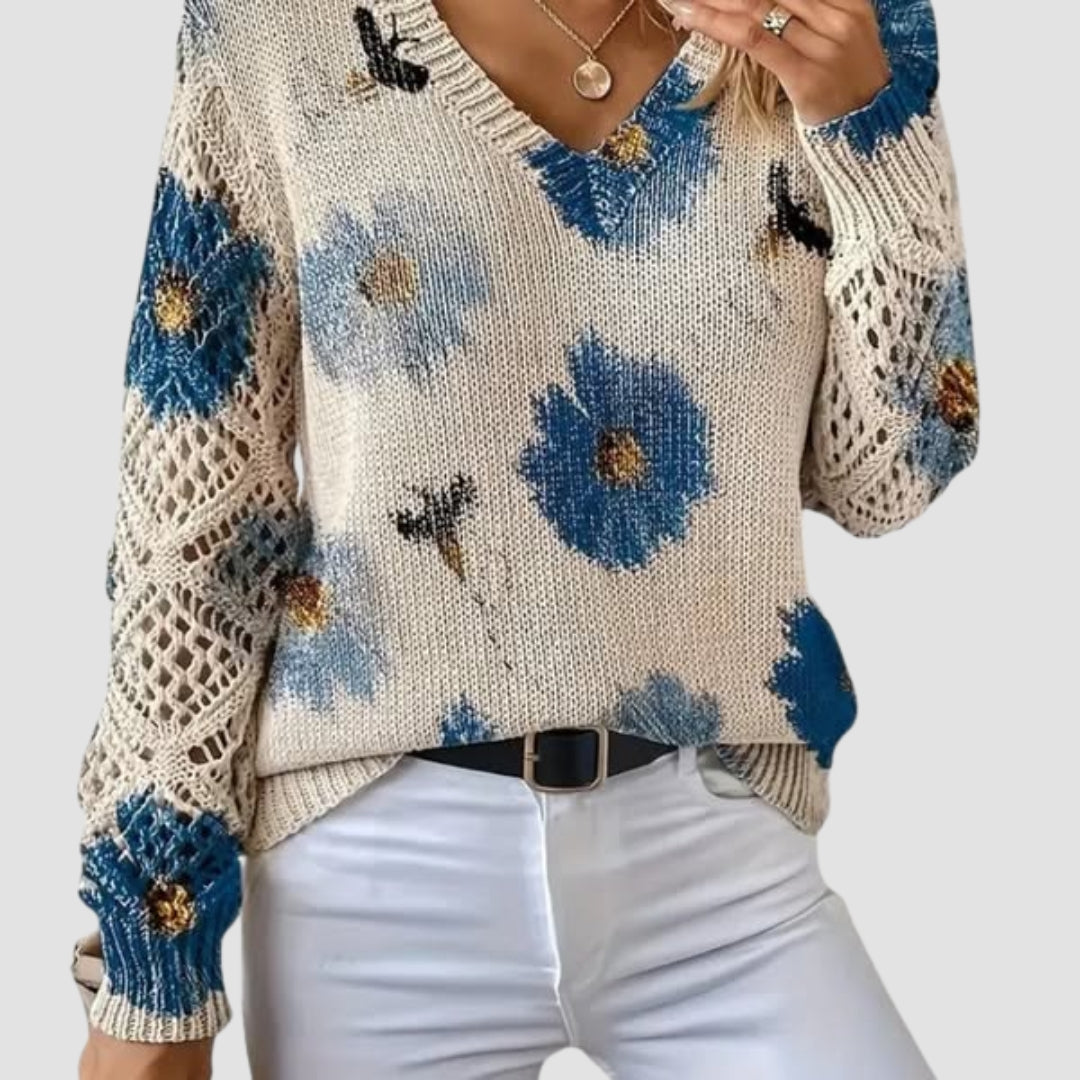Martina™ | Suéter elegante con estampado floral