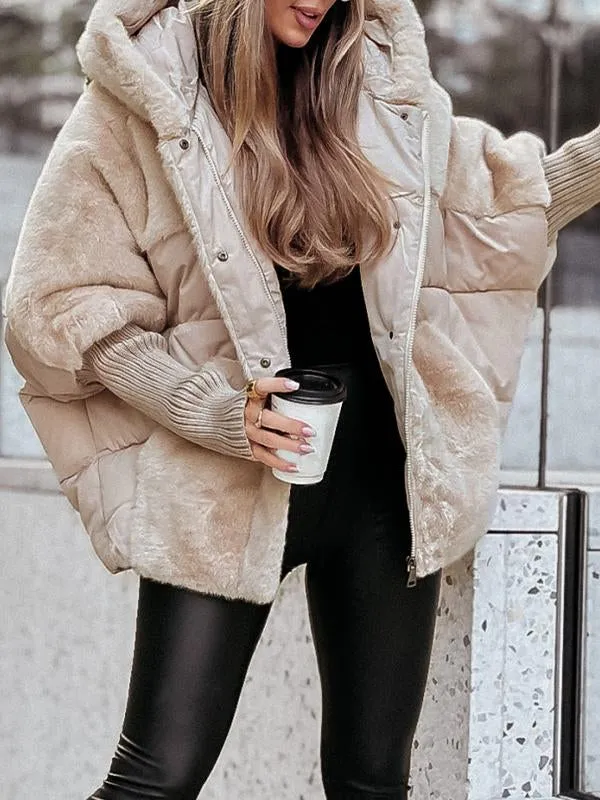 Chaqueta bomber con capucha para mujeres