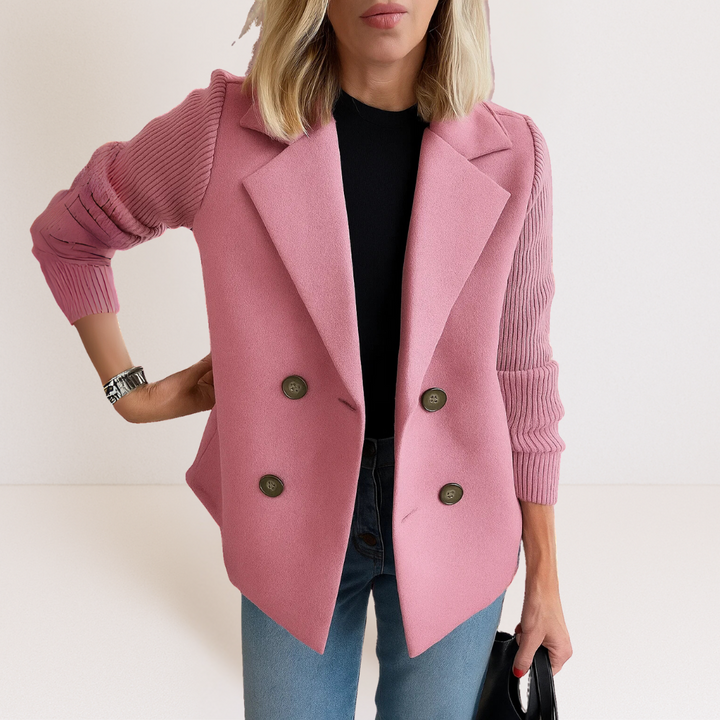 Martine™ | Chaqueta elegante con mangas de punto