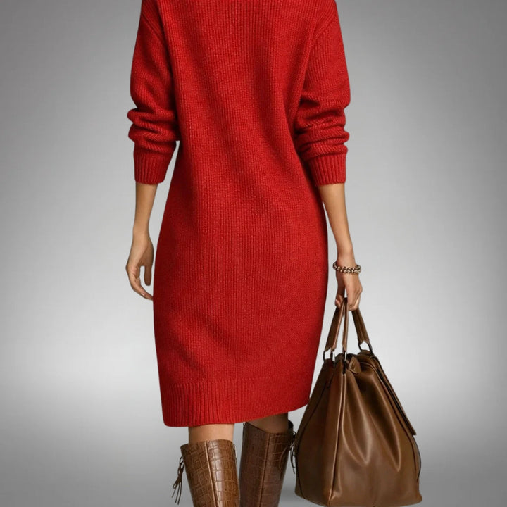 Marion™ | Vestido de punto suave con botones