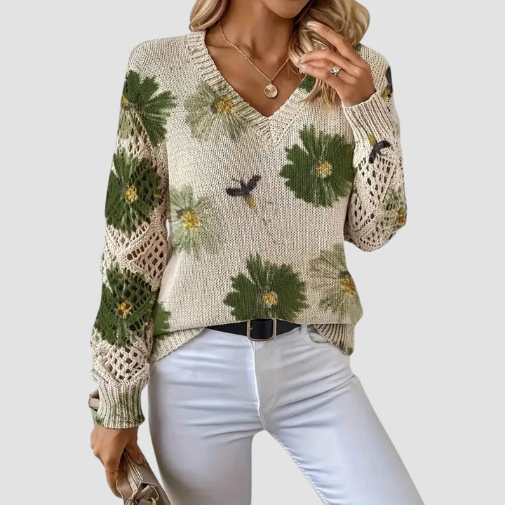 Martina™ | Suéter elegante con estampado floral
