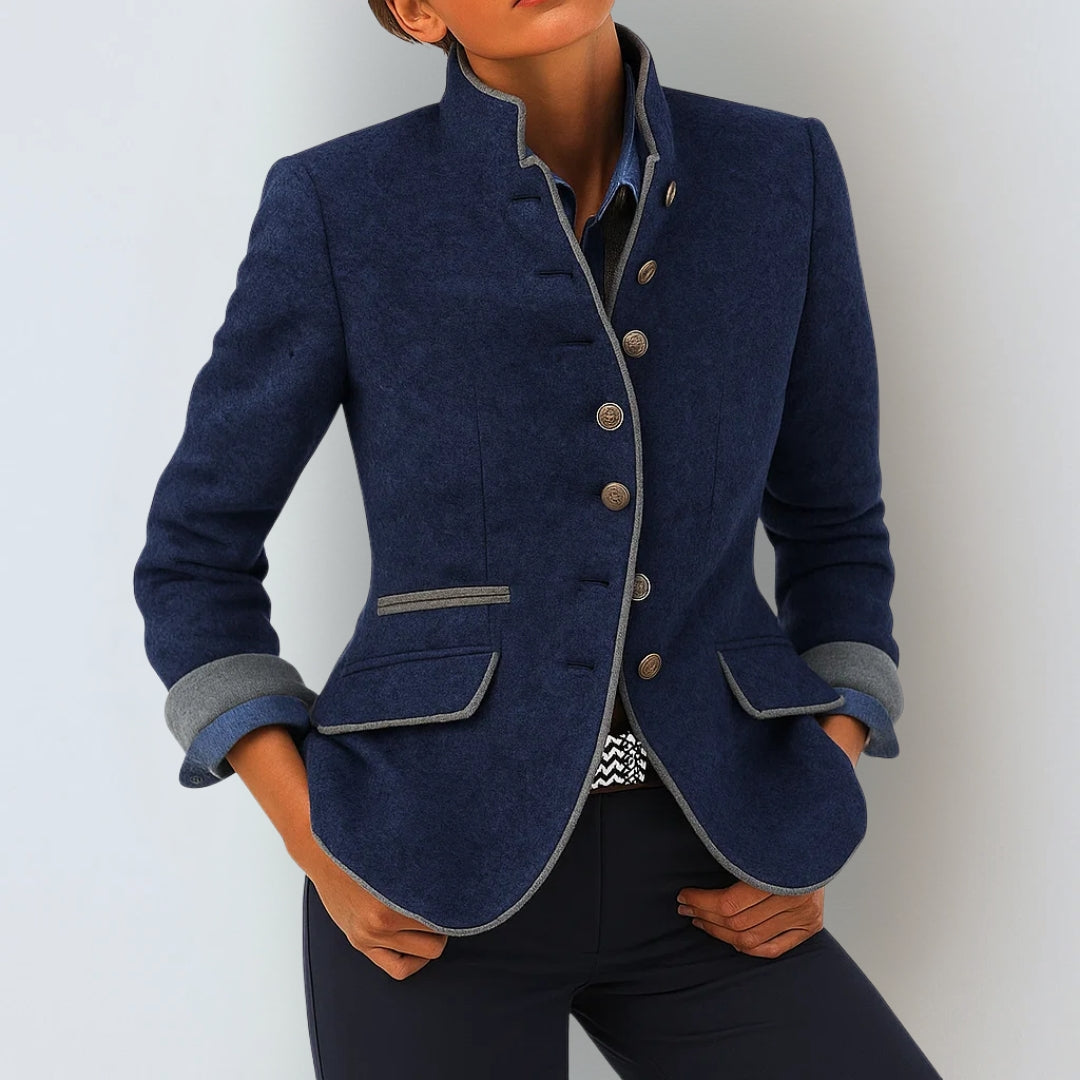 Anja™ | Elegante cárdigan de cuello alto