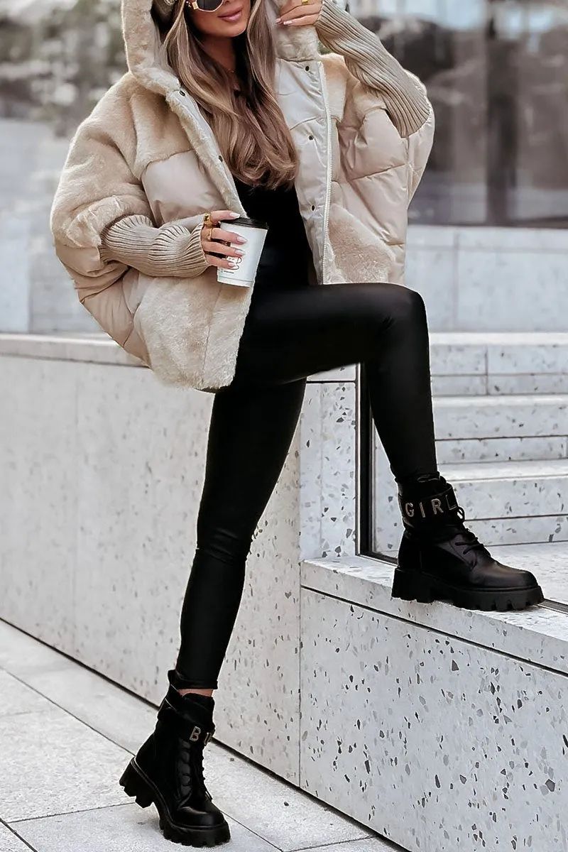 Chaqueta bomber con capucha para mujeres