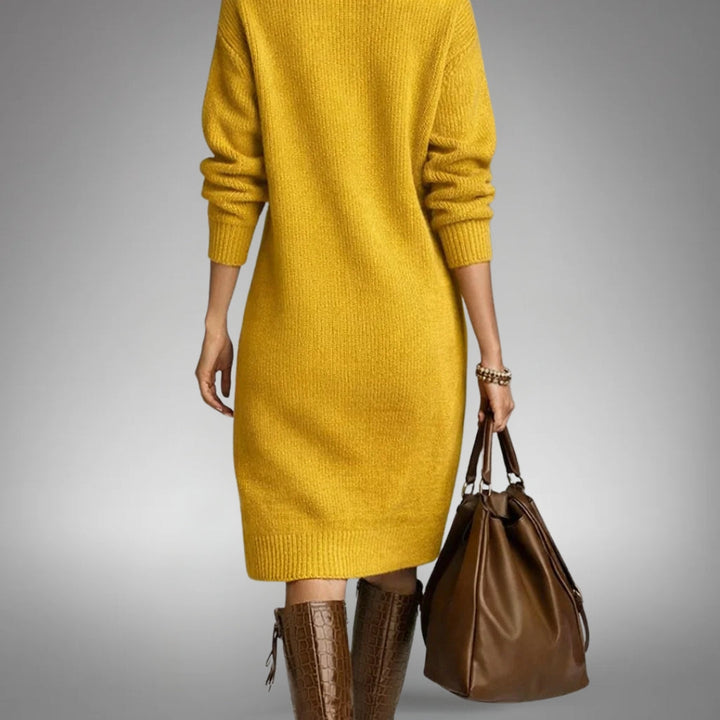 Marion™ | Vestido de punto suave con botones