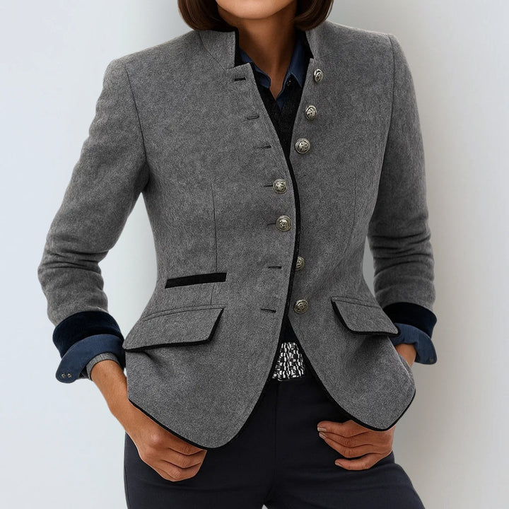 Anja™ | Elegante cárdigan de cuello alto