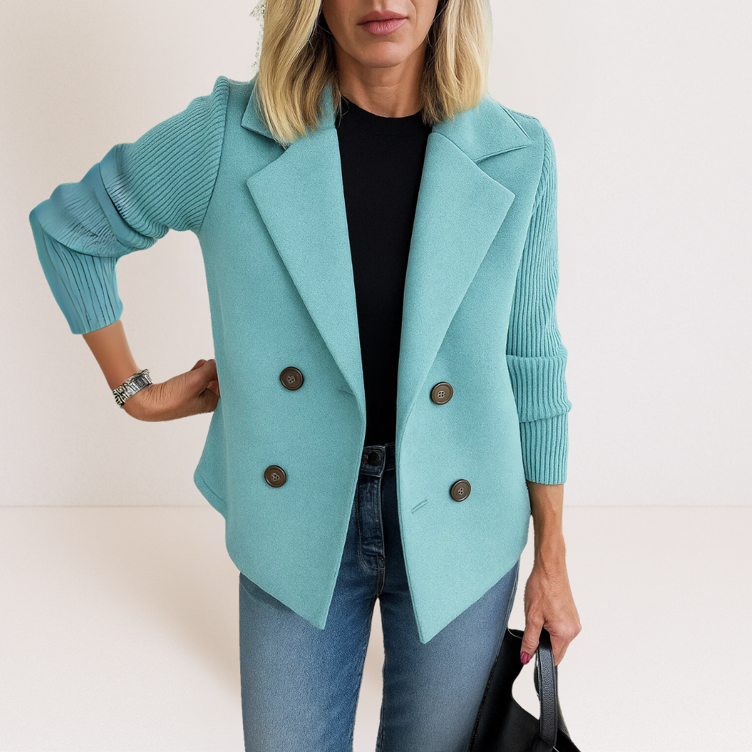 Martine™ | Chaqueta elegante con mangas de punto
