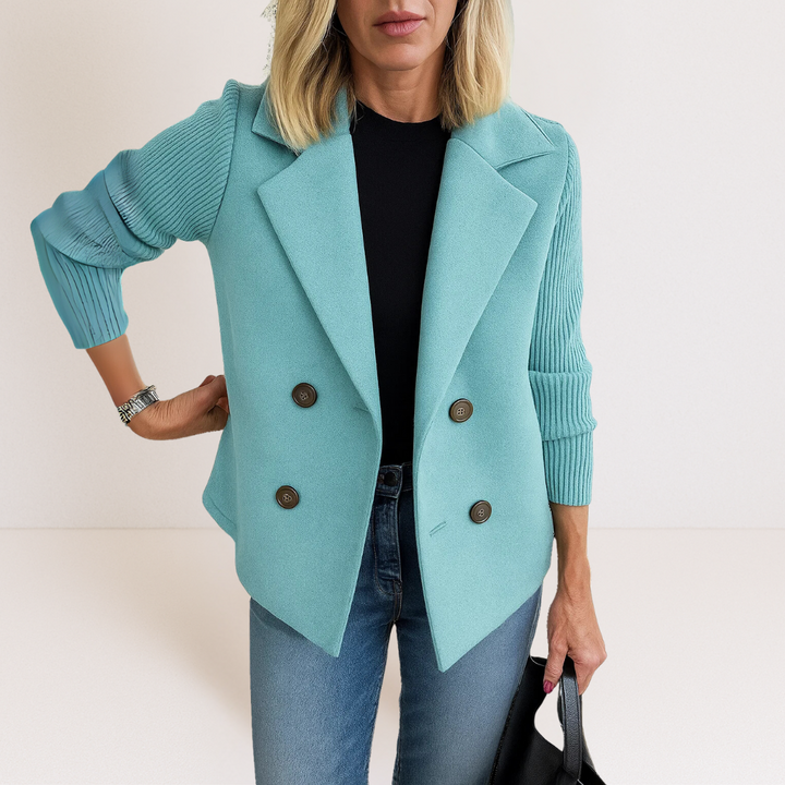 Martine™ | Chaqueta elegante con mangas de punto