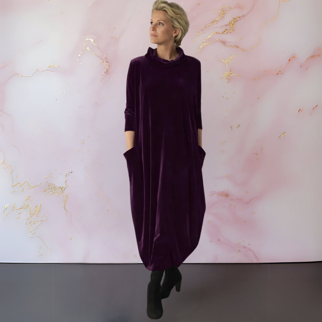 Anja™ | Vestido maxi elegante de terciopelo