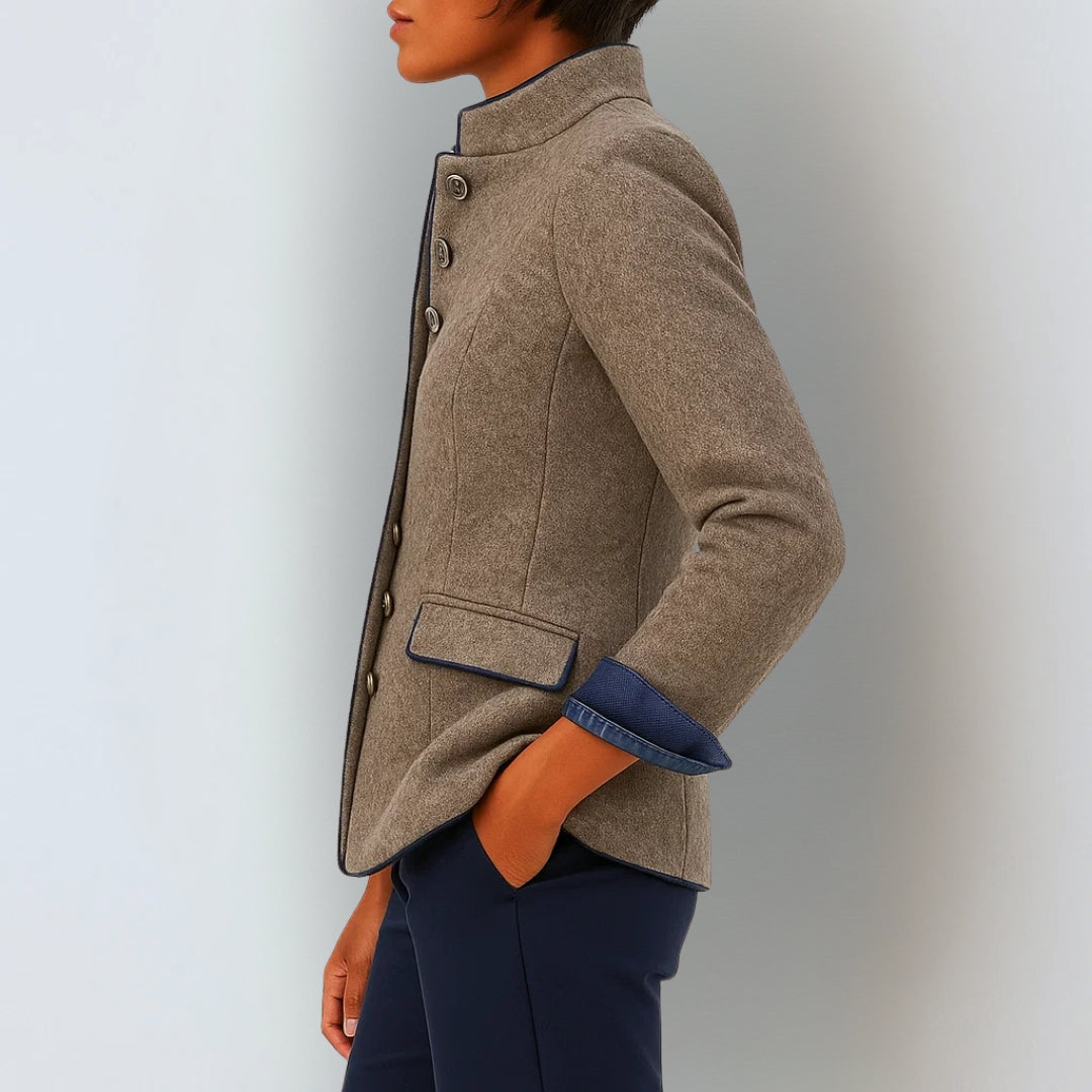 Anja™ | Elegante cárdigan de cuello alto