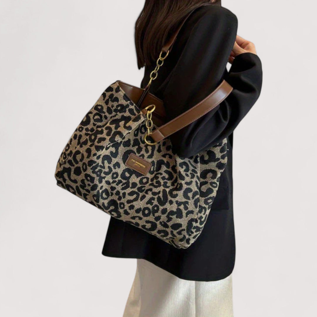 Leopardo – Bolsa de compras de tela de leopardo