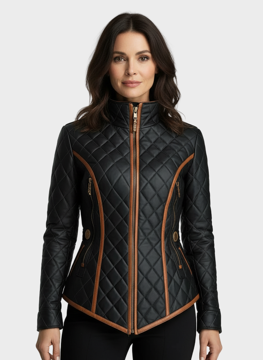 Lillian - Chaqueta acolchada con acolchado en diamante