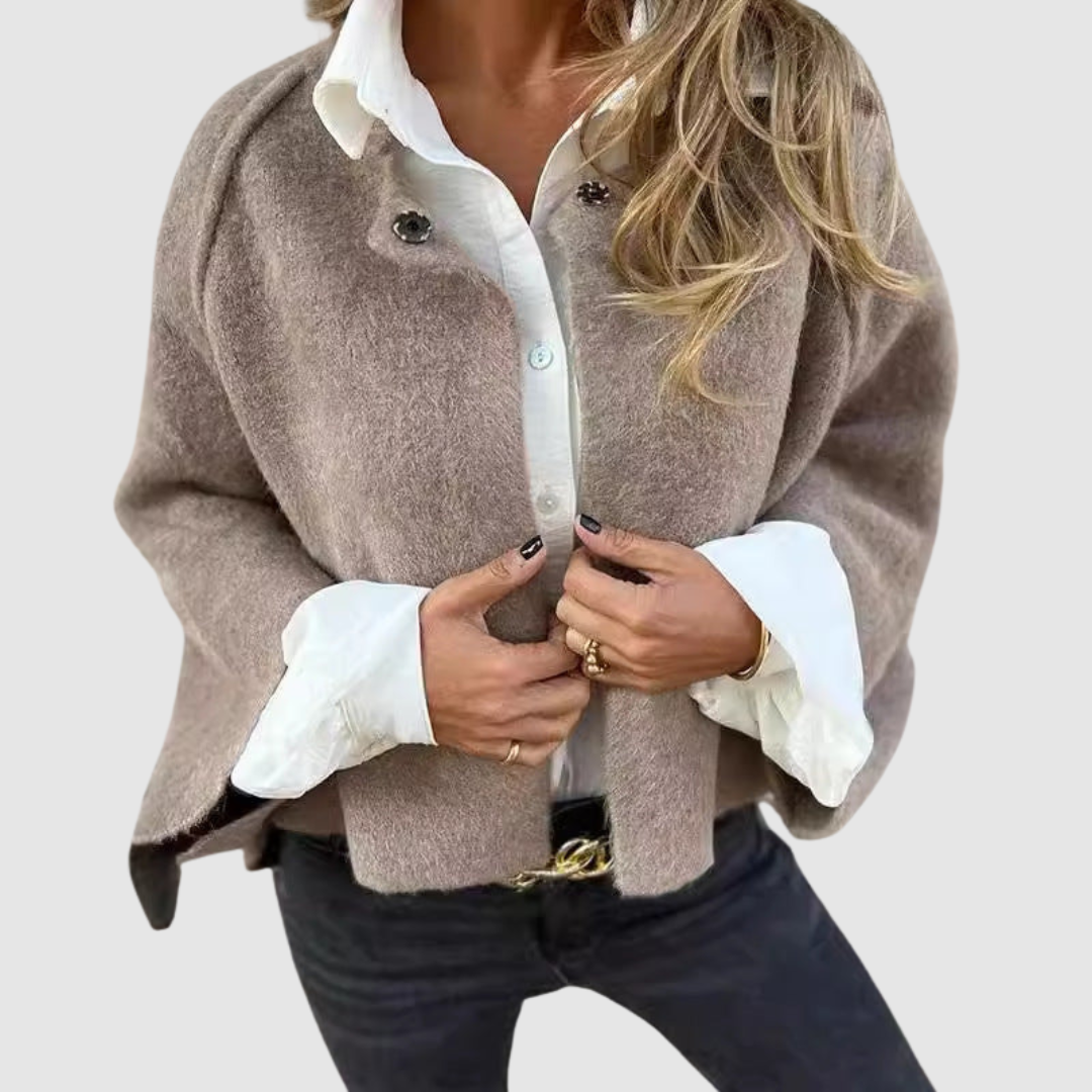 Jasmína - Abrigo con escote casual