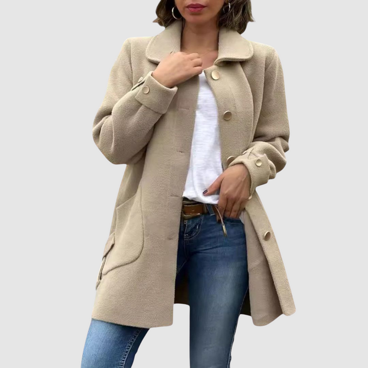 Martina - Abrigo oversize clásico con botones