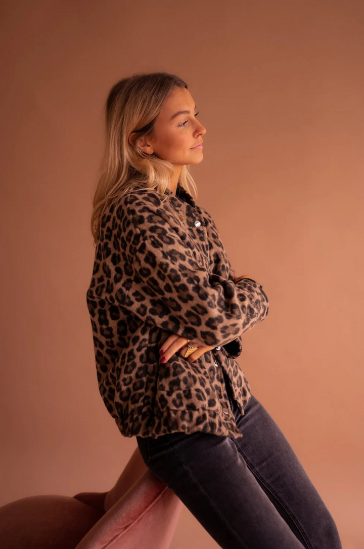 Susanne™ | Chaqueta de moda con estampado de leopardo