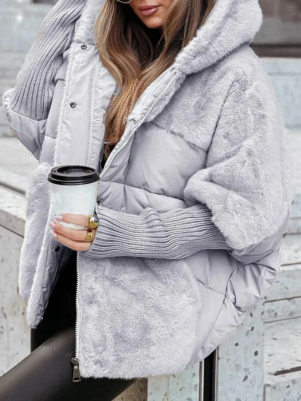 Chaqueta bomber con capucha para mujeres