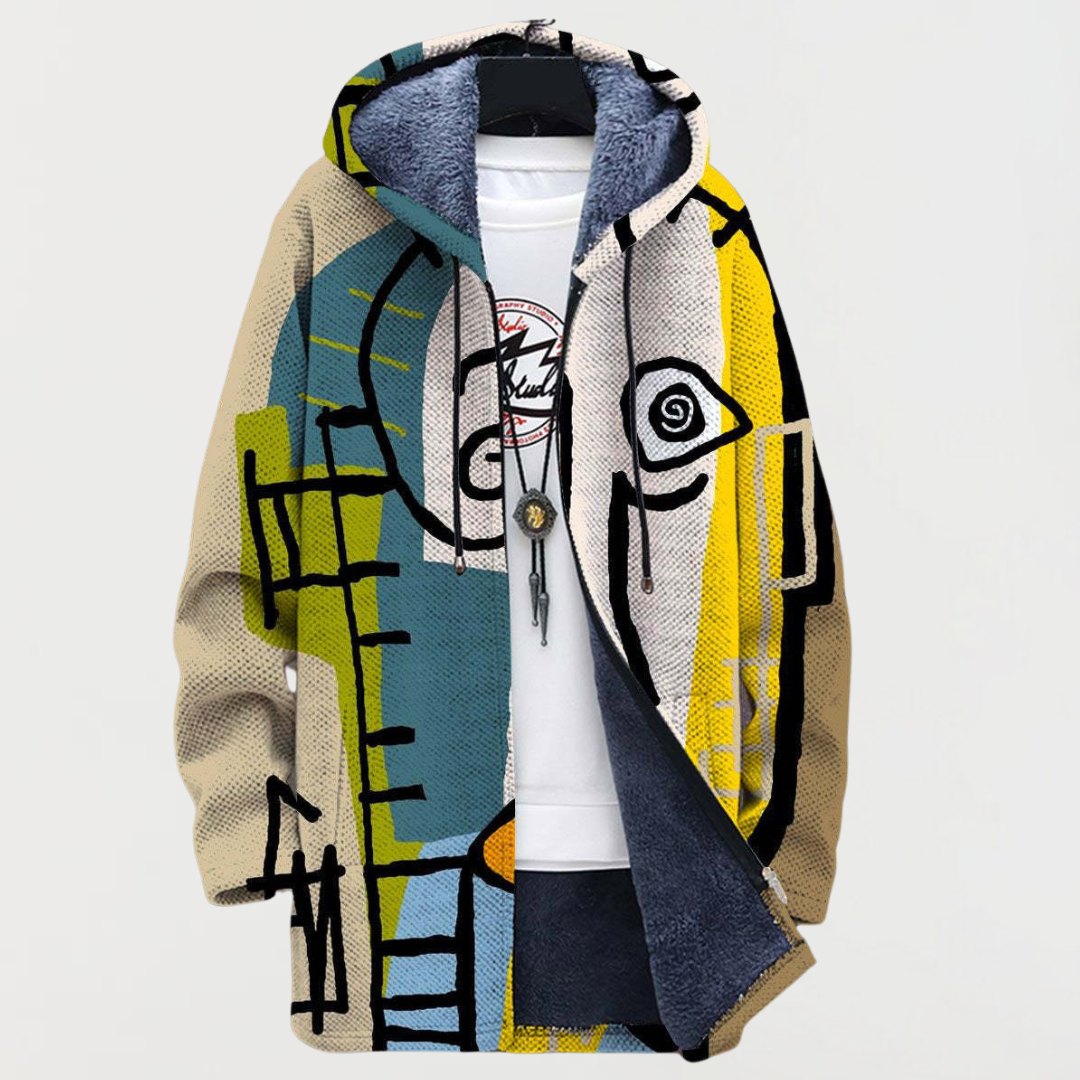 Chaqueta con diseño abstracto