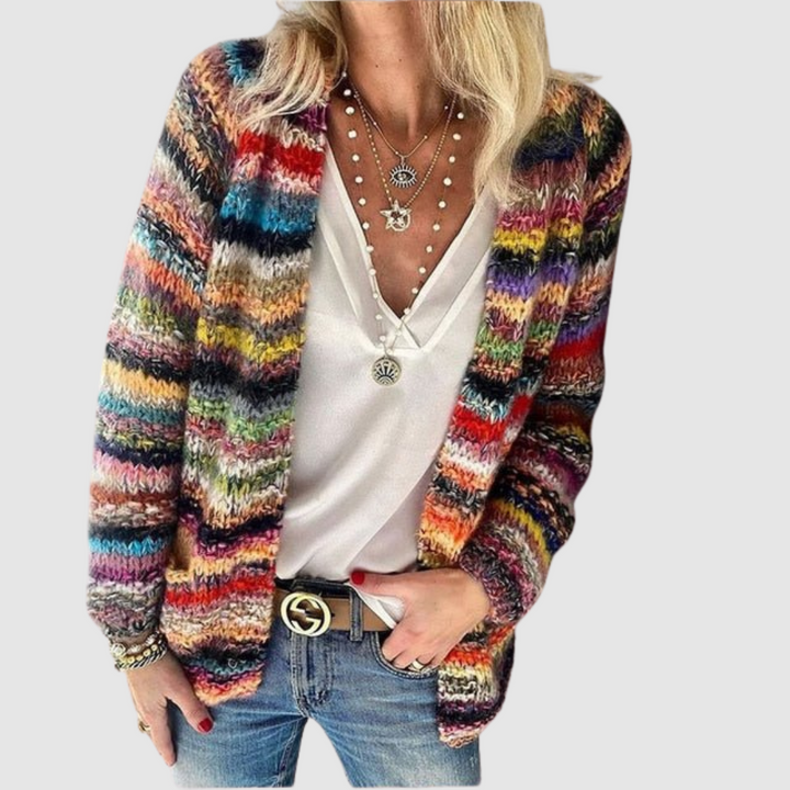 Nikola - Cardigan multicolor agradable