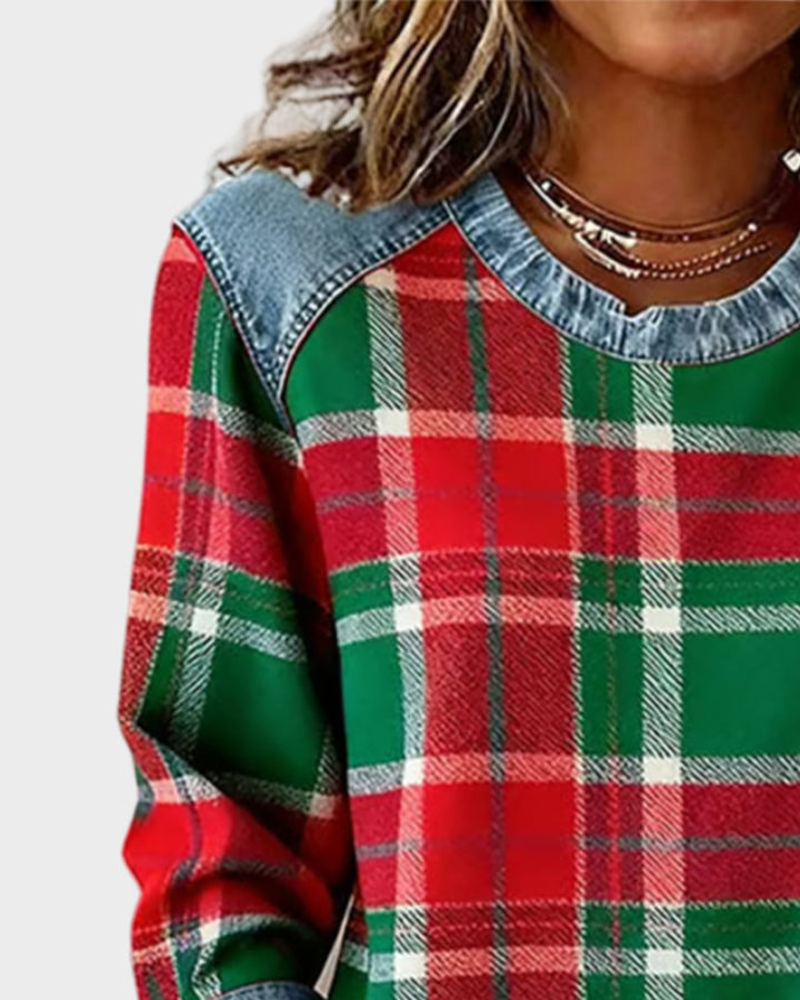 Ivy – Sudadera de Motivo Patchwork para Mujer