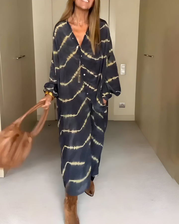 Aurélie™ | Maxi Vestido Bohemio Chic con Patrón Rayado