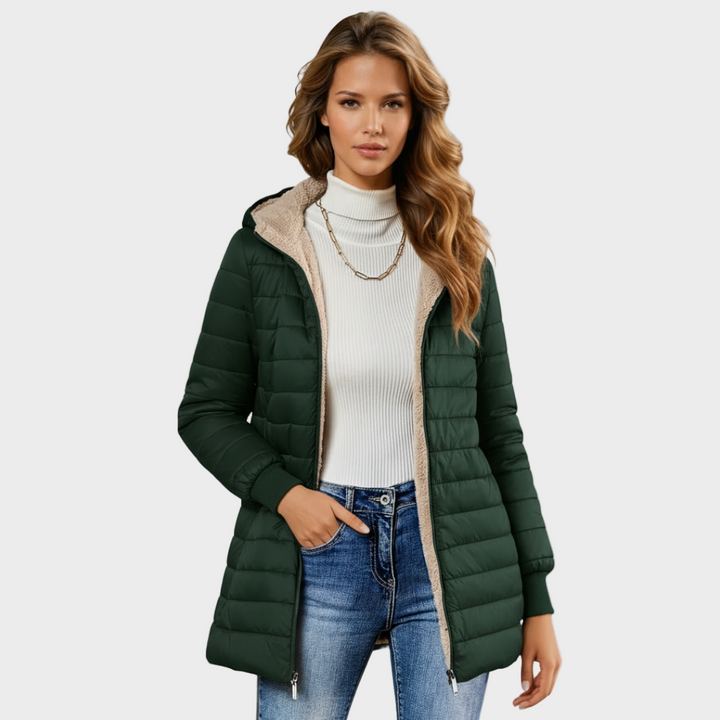 Michèle - Abrigo largo, impermeable y elegante