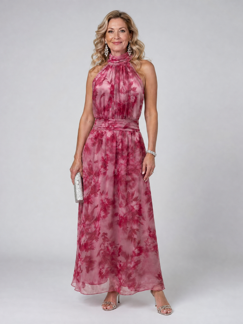 Avien | Vestido Midi con Escote Halter Suave
