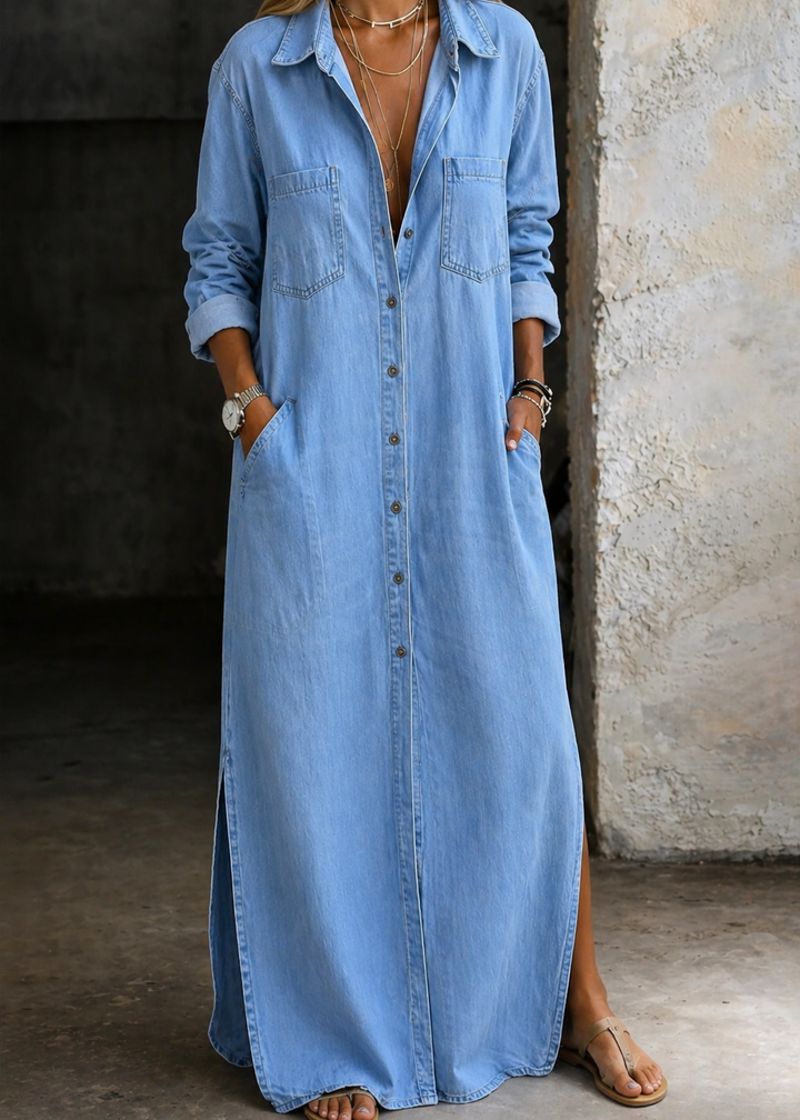 Mila | Vestido Maxi de Denim