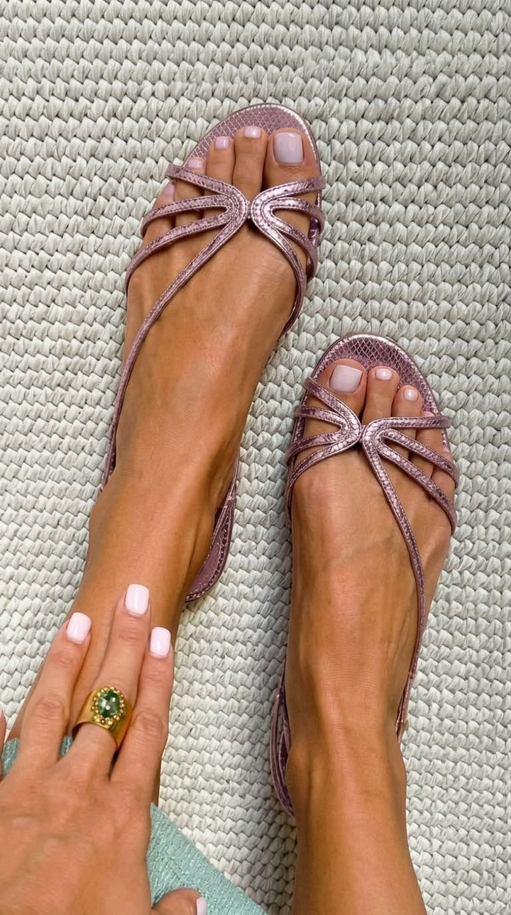 Ginevra | Sandalias doradas elegancia de verano