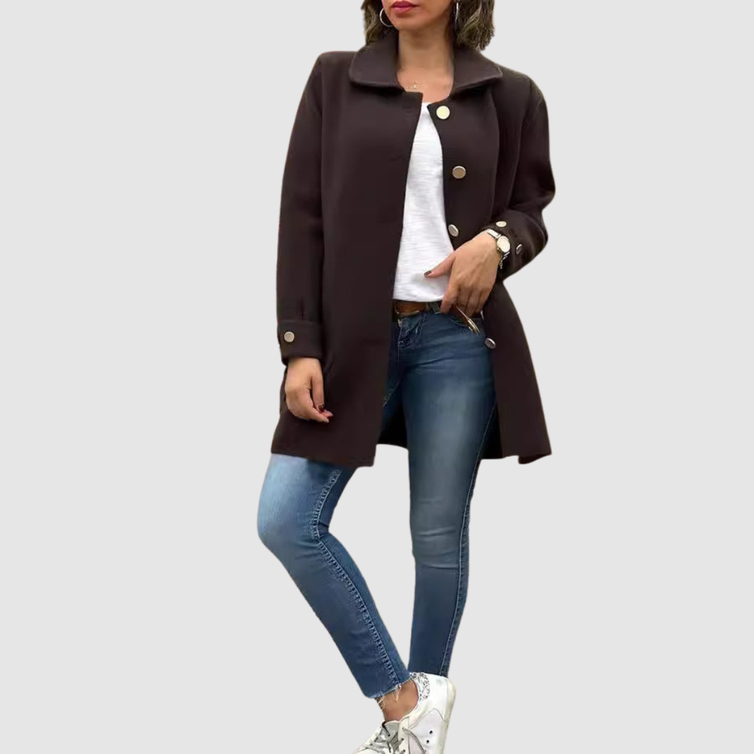 Martina - Abrigo oversize clásico con botones