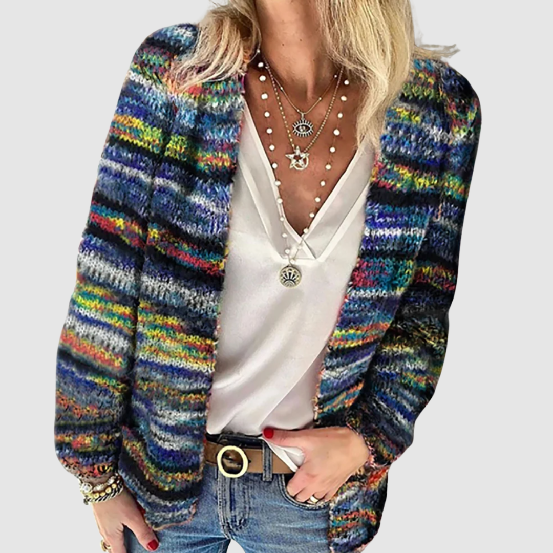 Nikola - Cardigan multicolor agradable