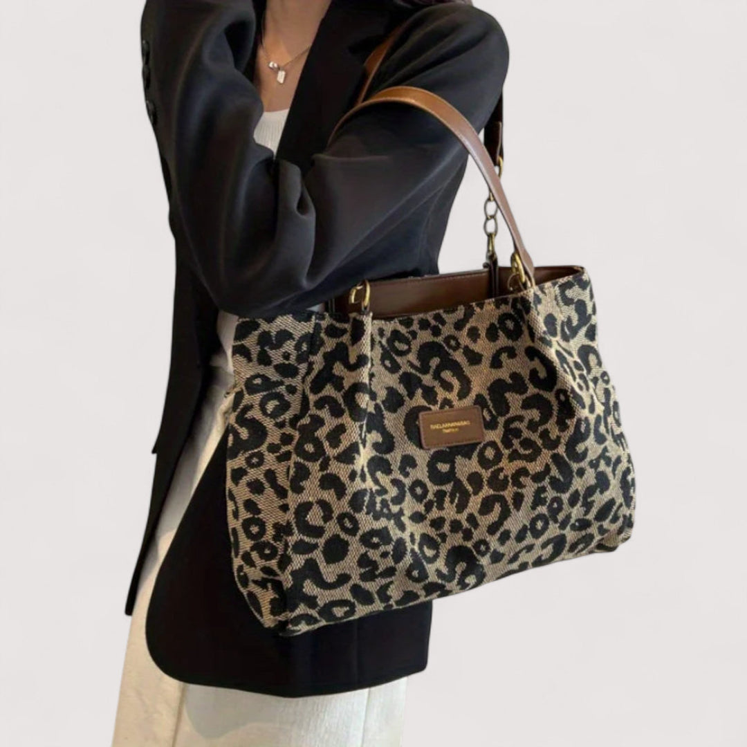 Leopardo – Bolsa de compras de tela de leopardo