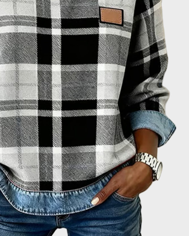 Ivy – Sudadera de Motivo Patchwork para Mujer
