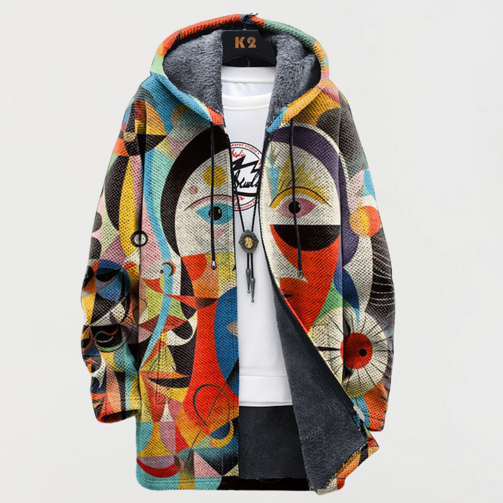 Chaqueta con diseño abstracto