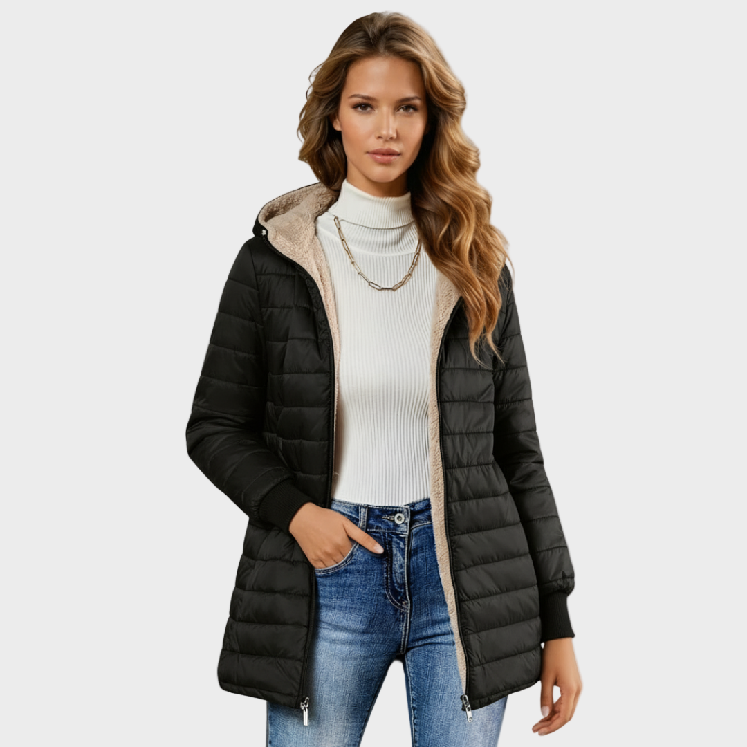 Michèle - Abrigo largo, impermeable y elegante