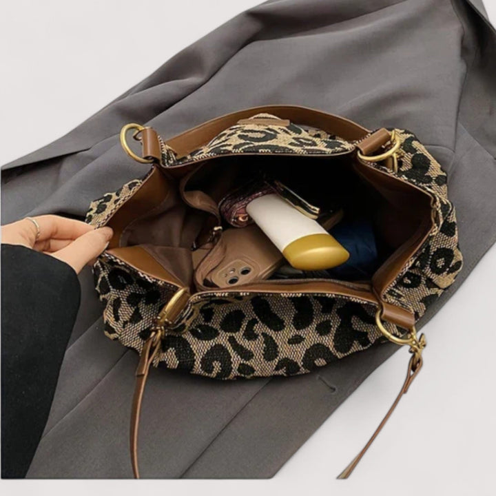 Leopardo – Bolsa de compras de tela de leopardo