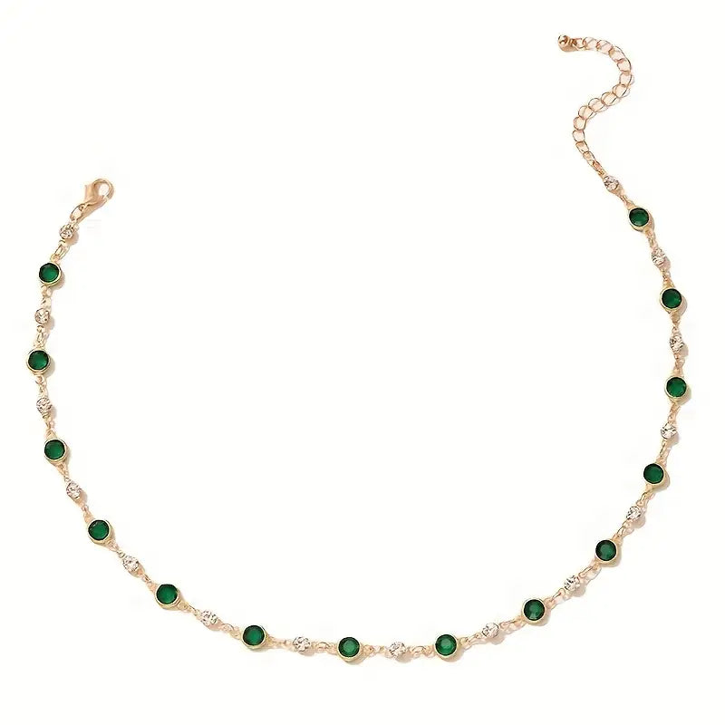 Collar Péndulo Esmeralda Verde