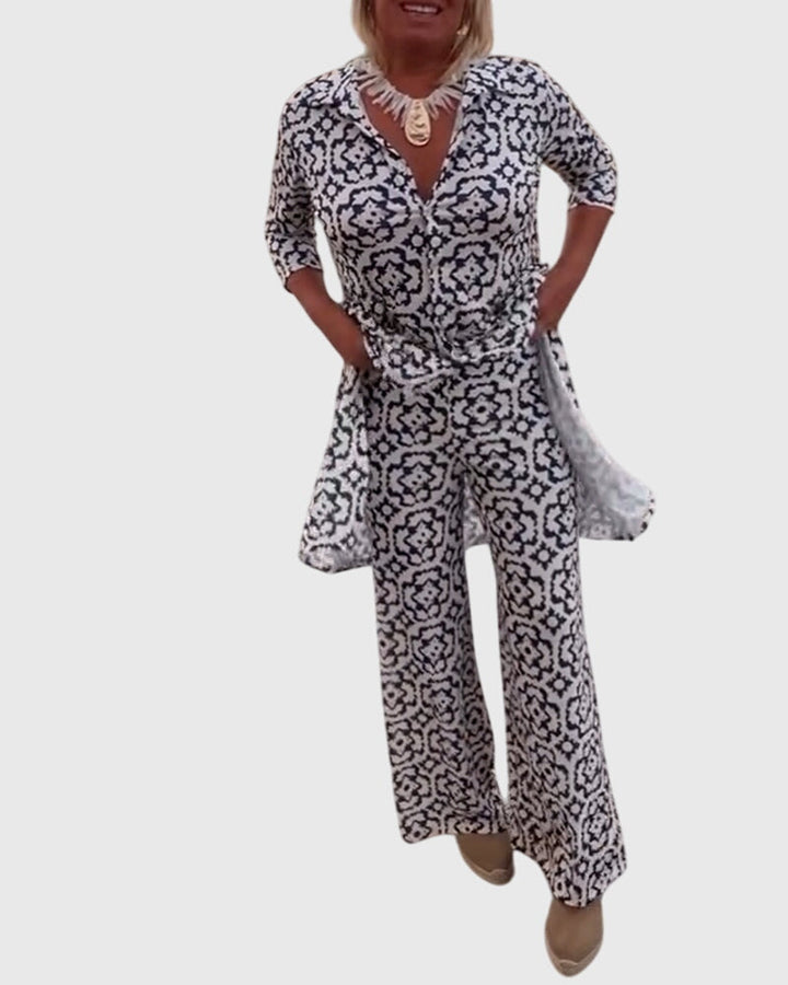 Gabriella™ | Conjunto vintage elegante de dos piezas