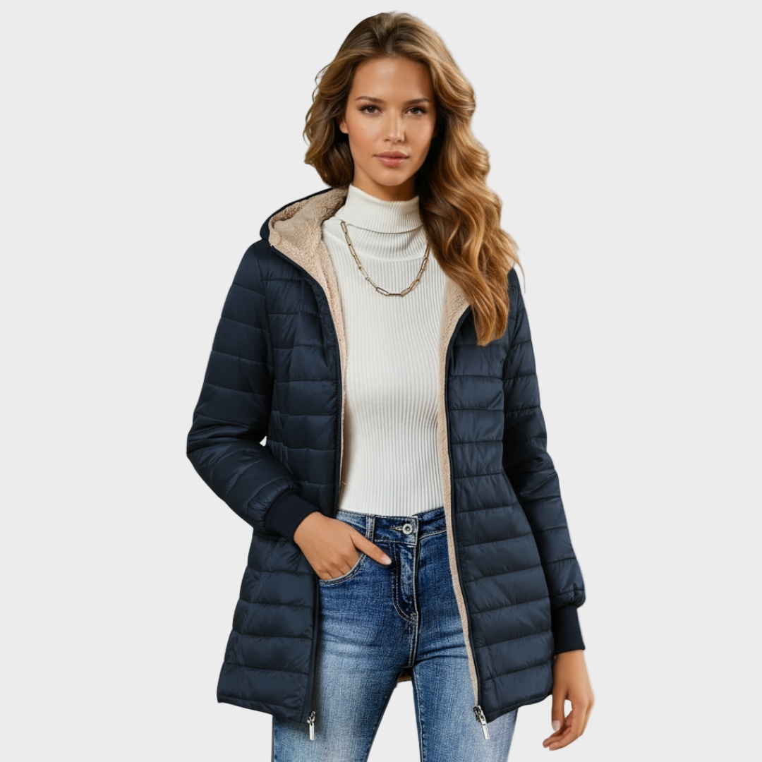 Michèle - Abrigo largo, impermeable y elegante