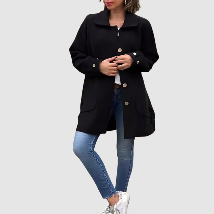 Martina - Abrigo oversize clásico con botones