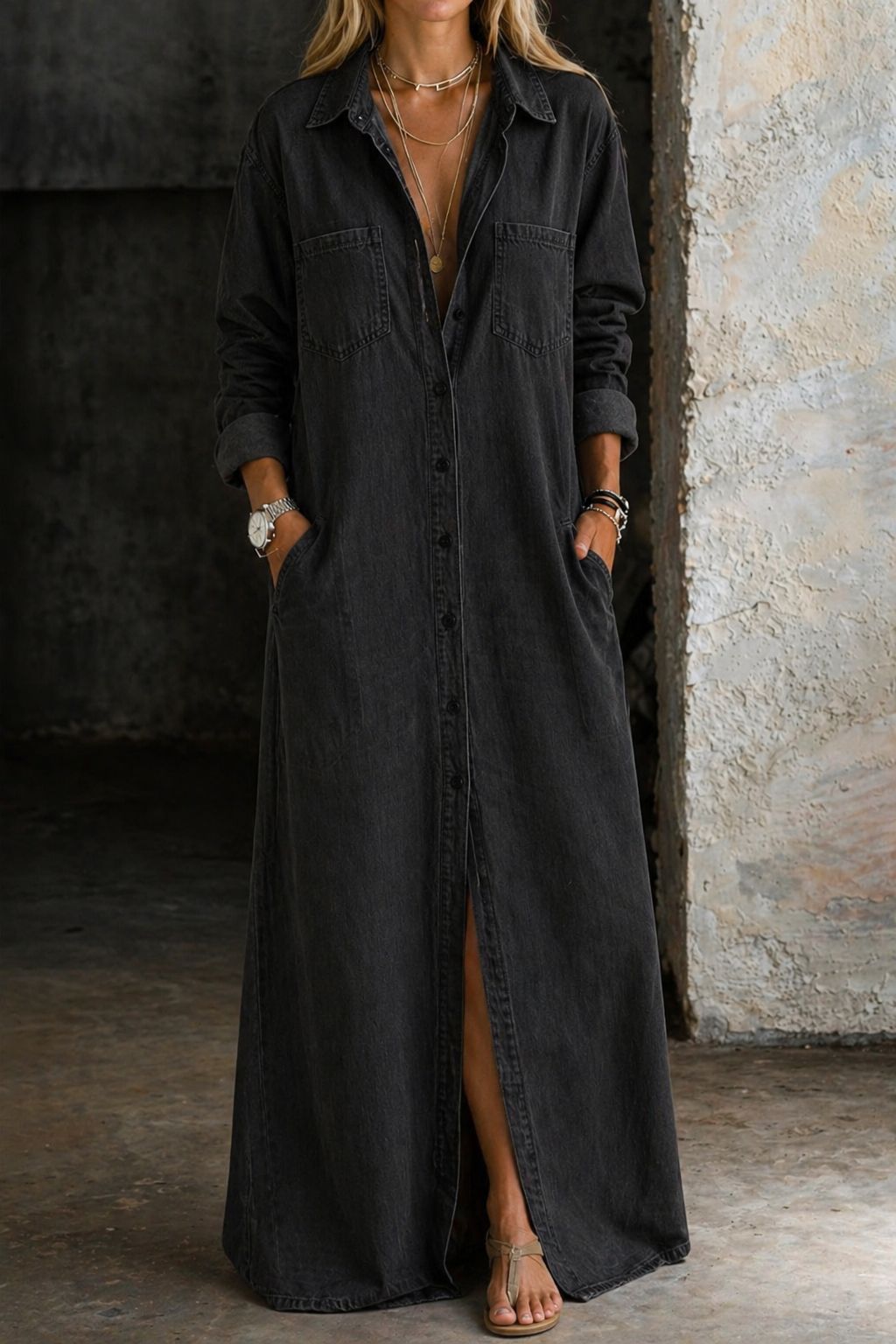 Mila | Vestido Maxi de Denim