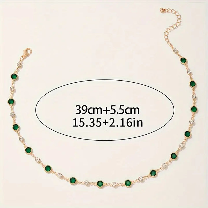 Collar Péndulo Esmeralda Verde