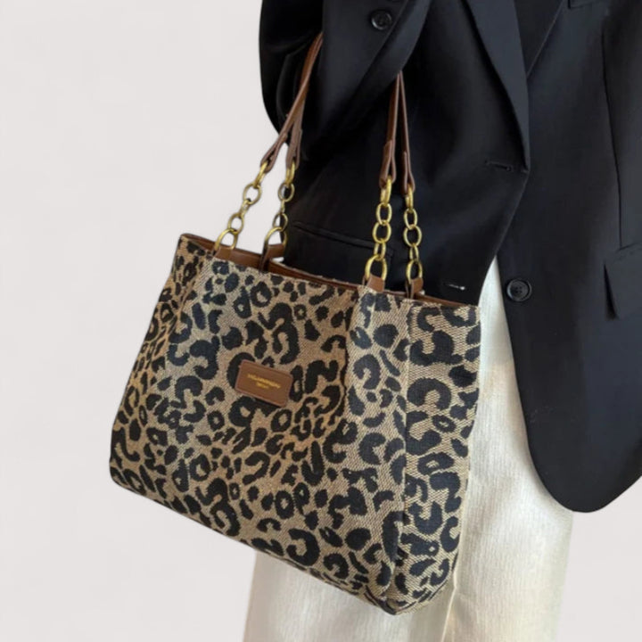Leopardo – Bolsa de compras de tela de leopardo