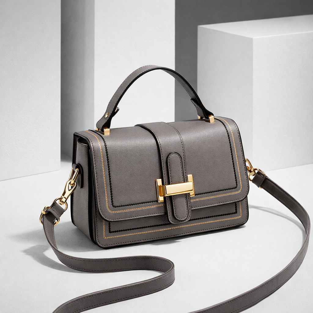 Luna Paris - Bolso de mano de cuero elegante