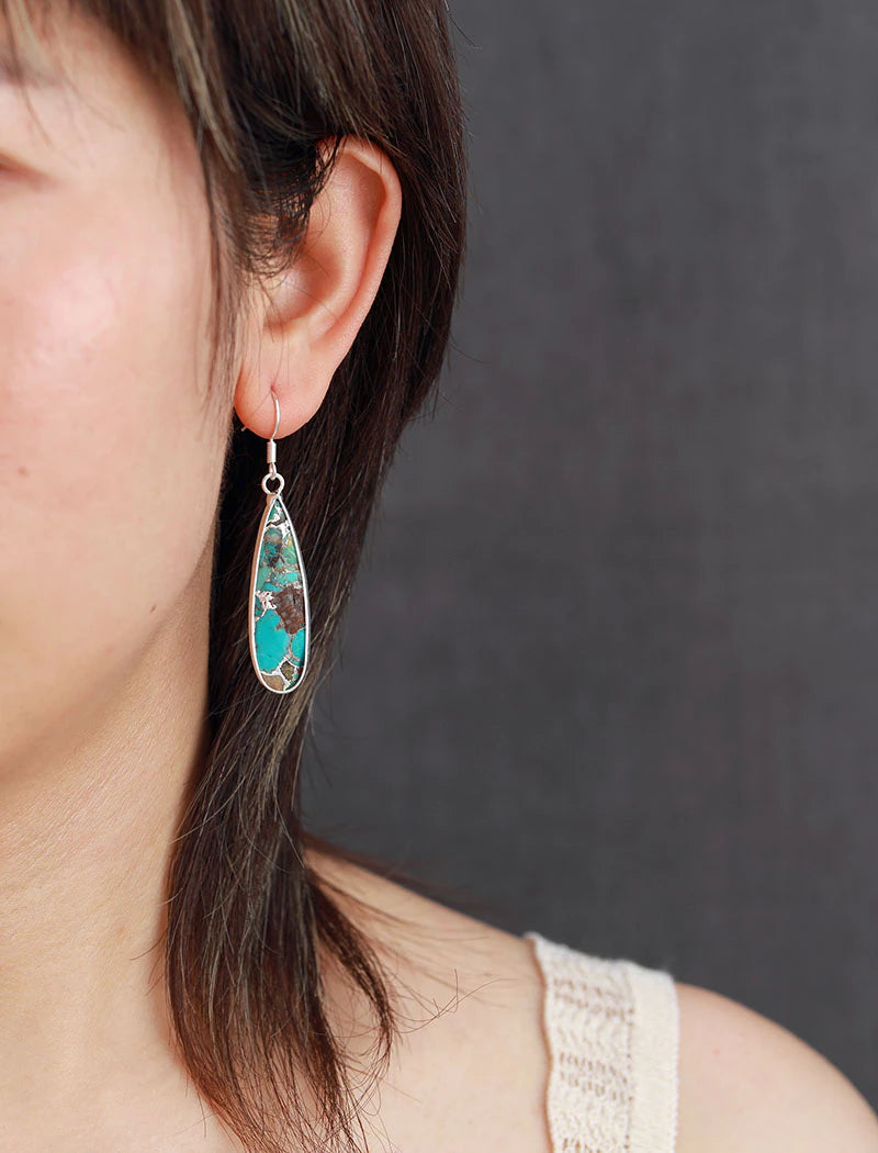 Pendientes de Jaspe Turquesa Chic