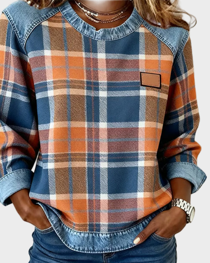 Ivy – Sudadera de Motivo Patchwork para Mujer