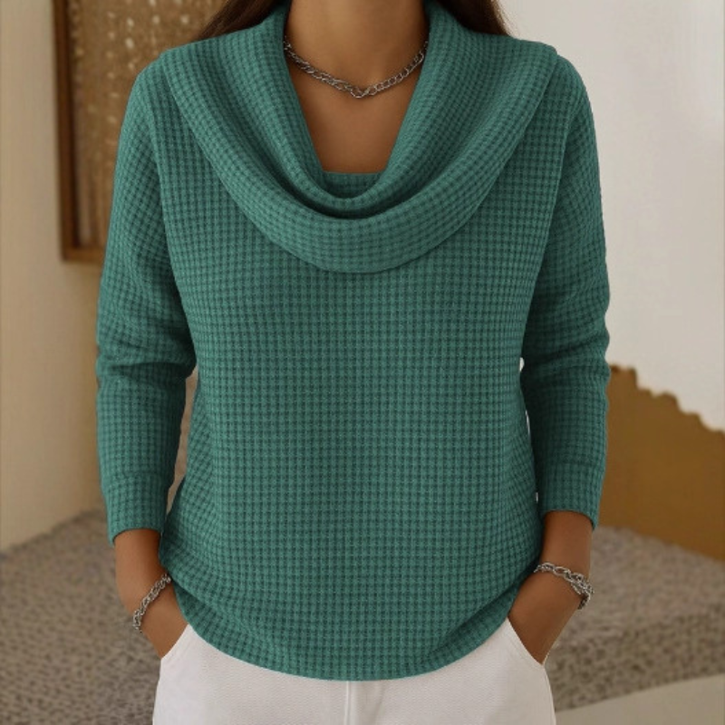 Amber™ | Suéter cálido con elegante escote en cascada