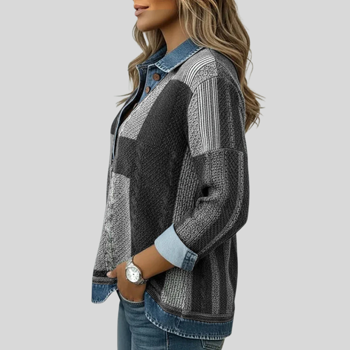 Sientje - Sudadera de patchwork en colores bloqueados