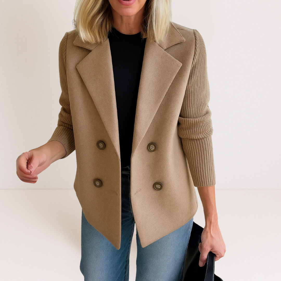 Martine™ | Chaqueta elegante con mangas de punto